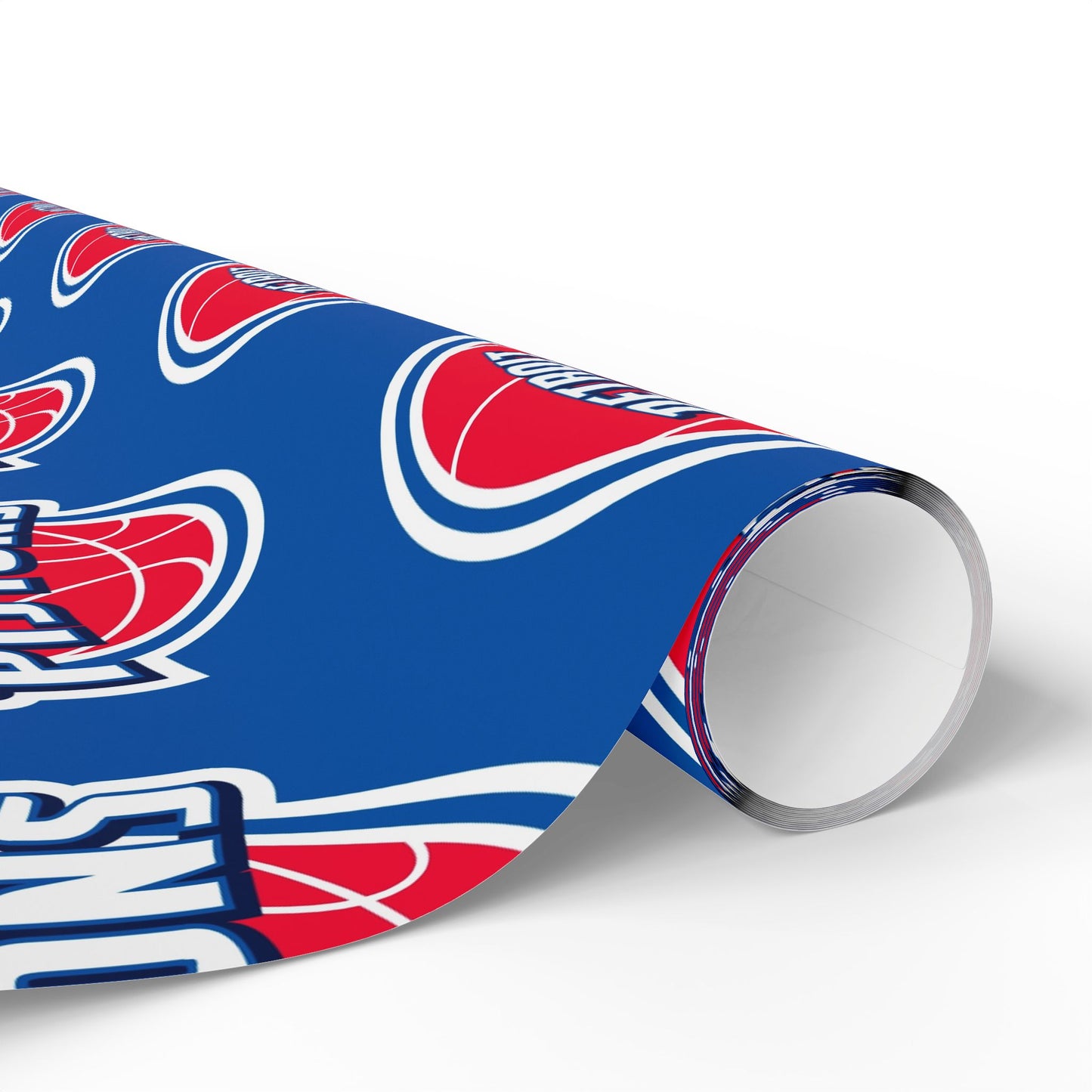 Detroit Pistons NBA Holiday Gift Wrapping Paper