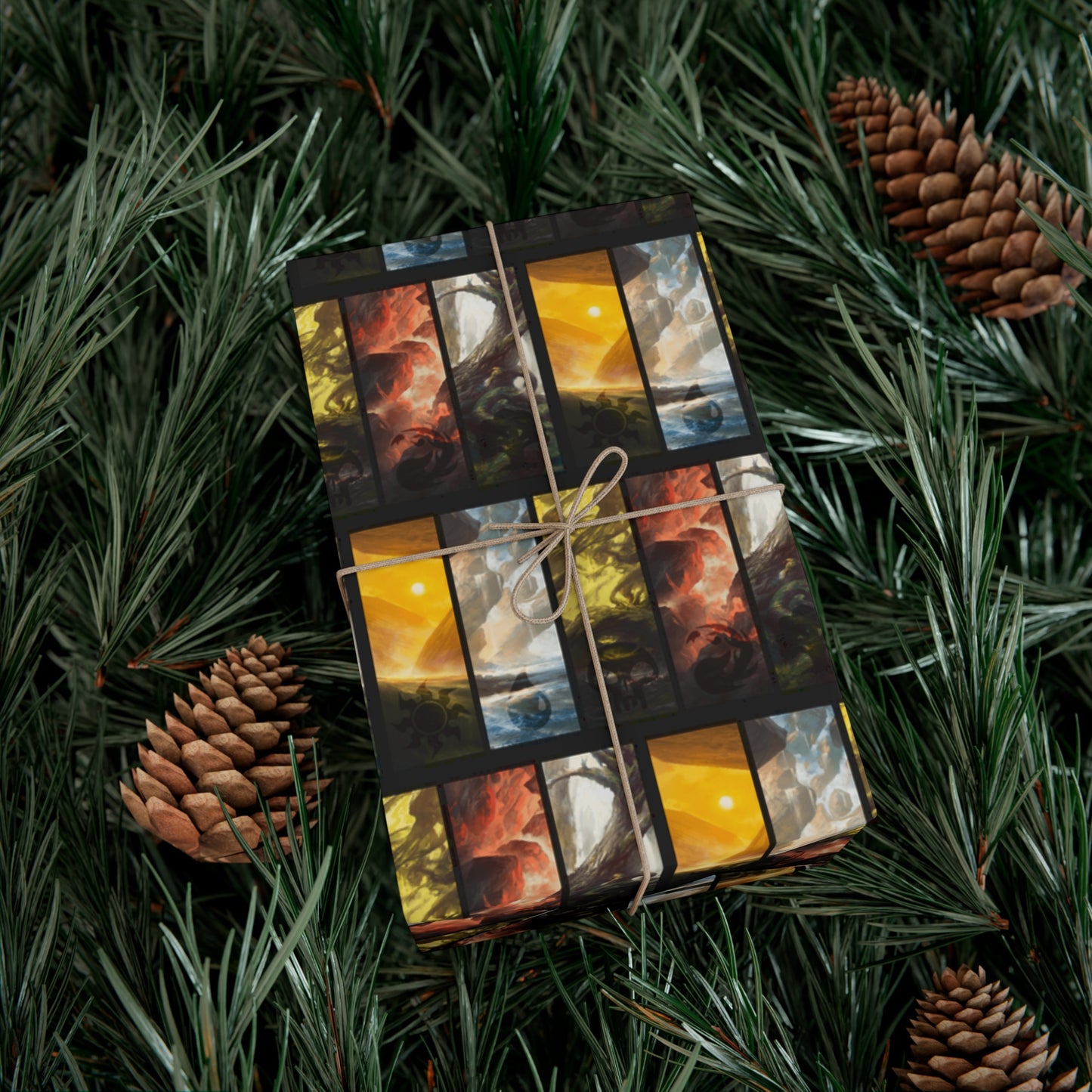 Magic: The Gathering Colors Holiday Gift Wrap Holiday Paper