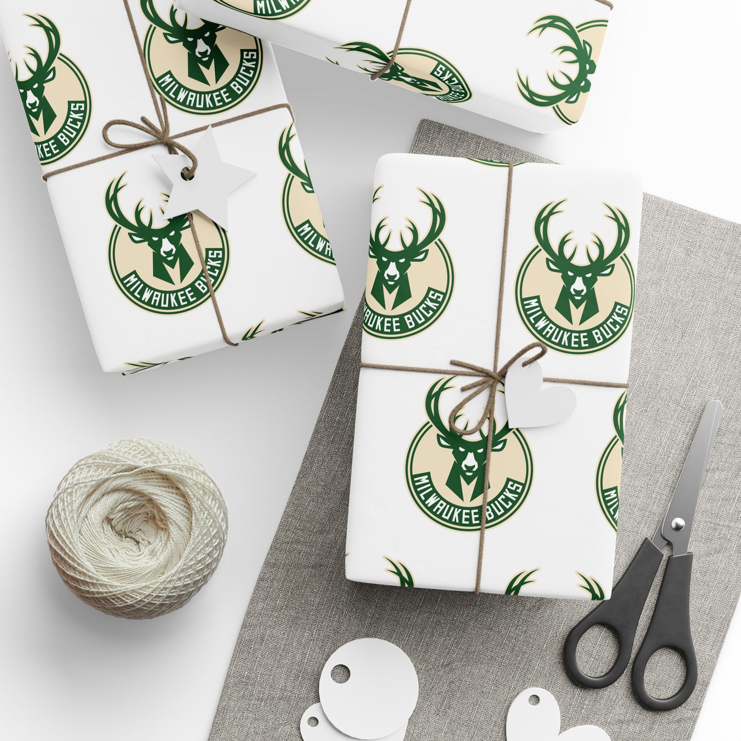 Milwaukee Bucks NBA Holiday Gift Wrapping Paper