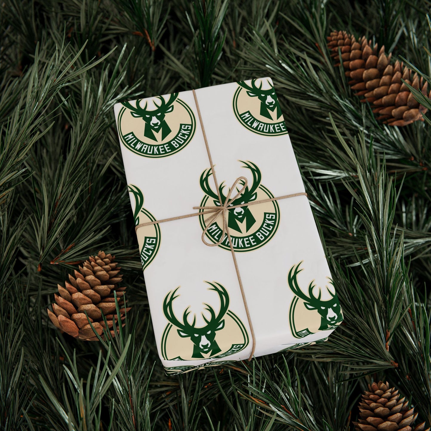 Milwaukee Bucks NBA Holiday Gift Wrapping Paper