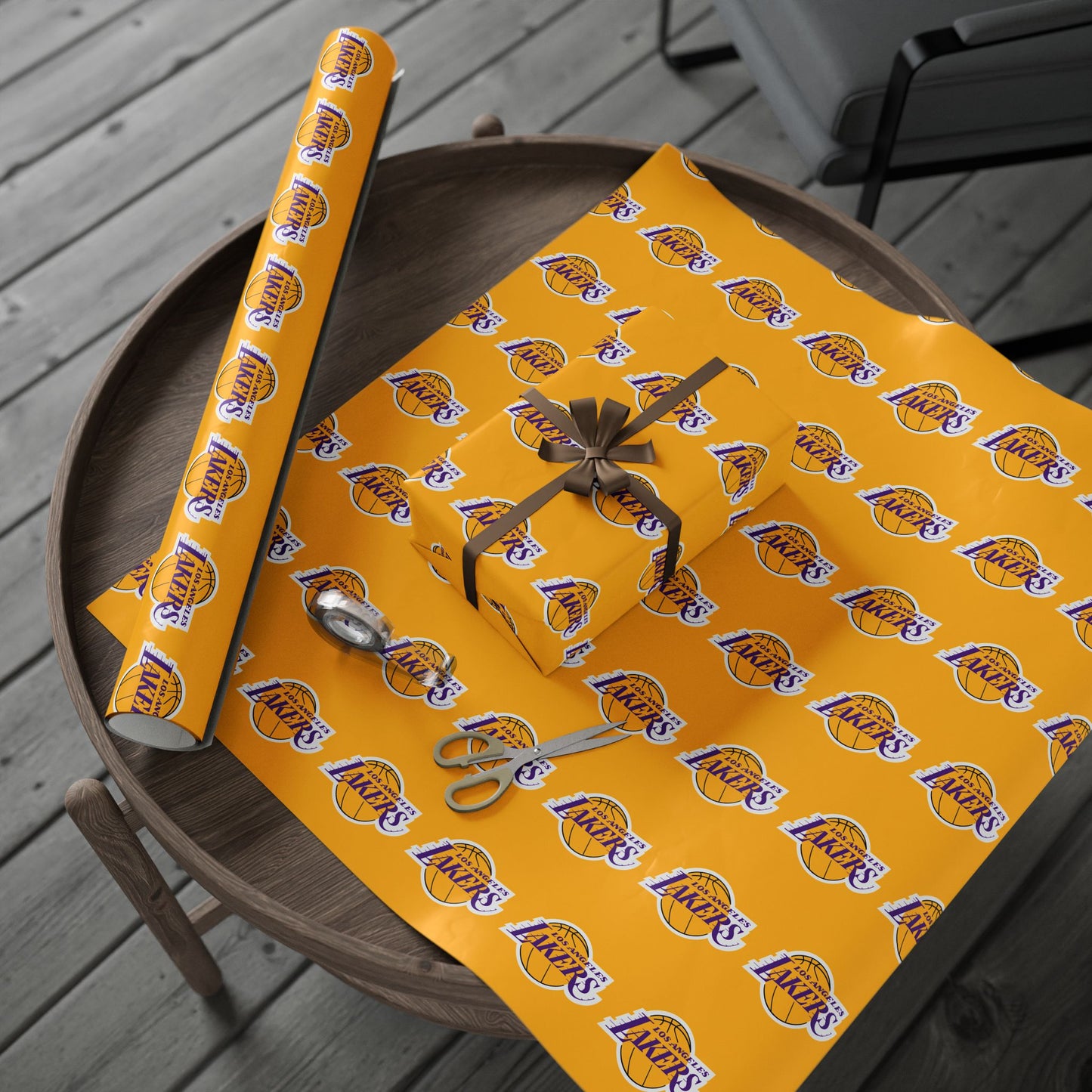 LA Lakers NBA Holiday Gift Wrapping Paper