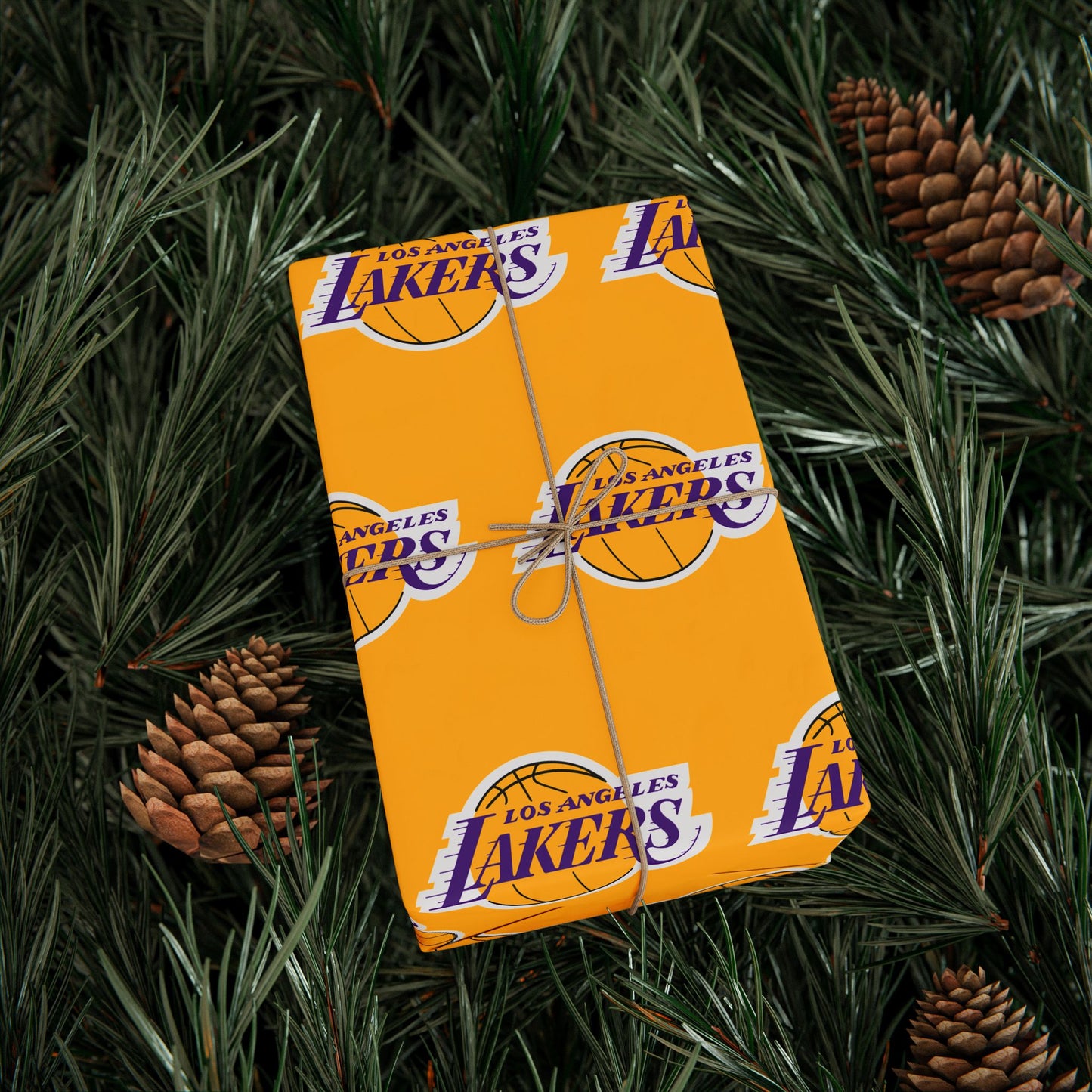 LA Lakers NBA Holiday Gift Wrapping Paper