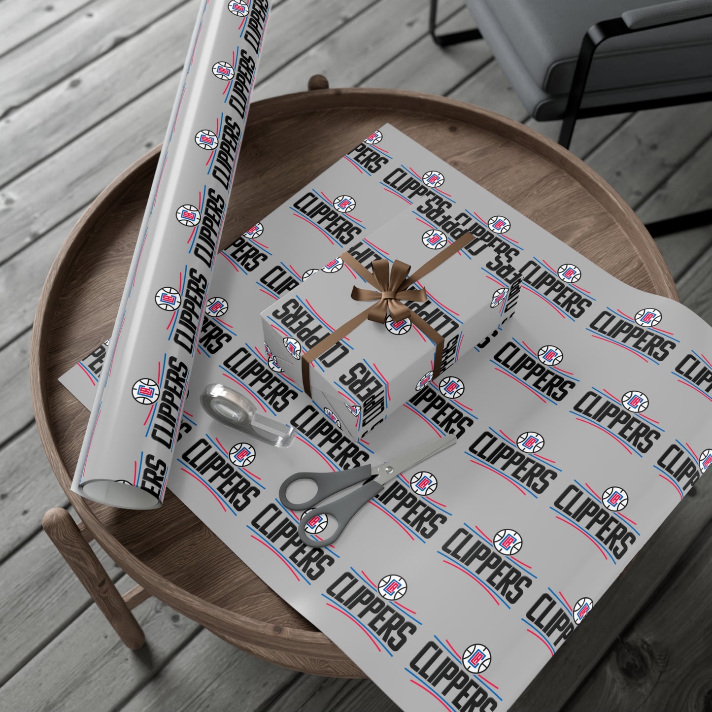 LA Clippers NBA Holiday Gift Wrapping Paper