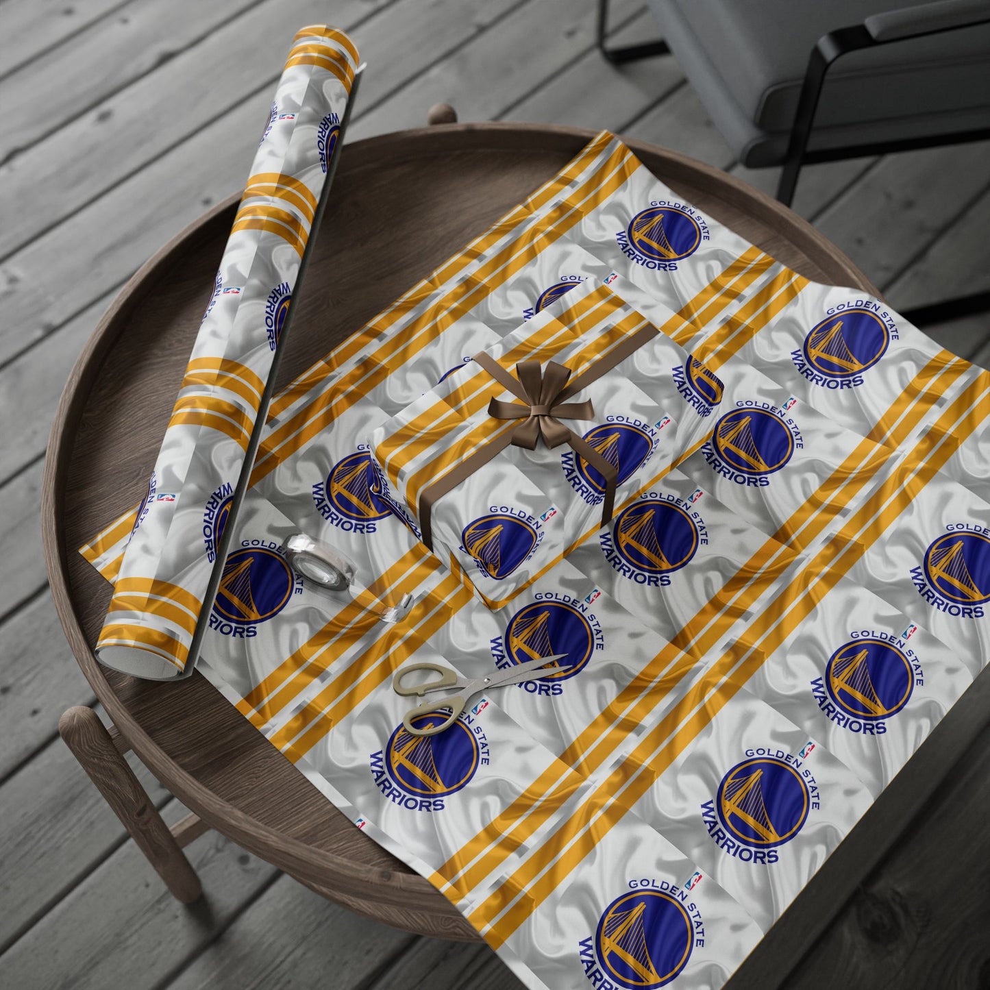 Golden State Warriors NBA Holiday Gift Wrapping Paper