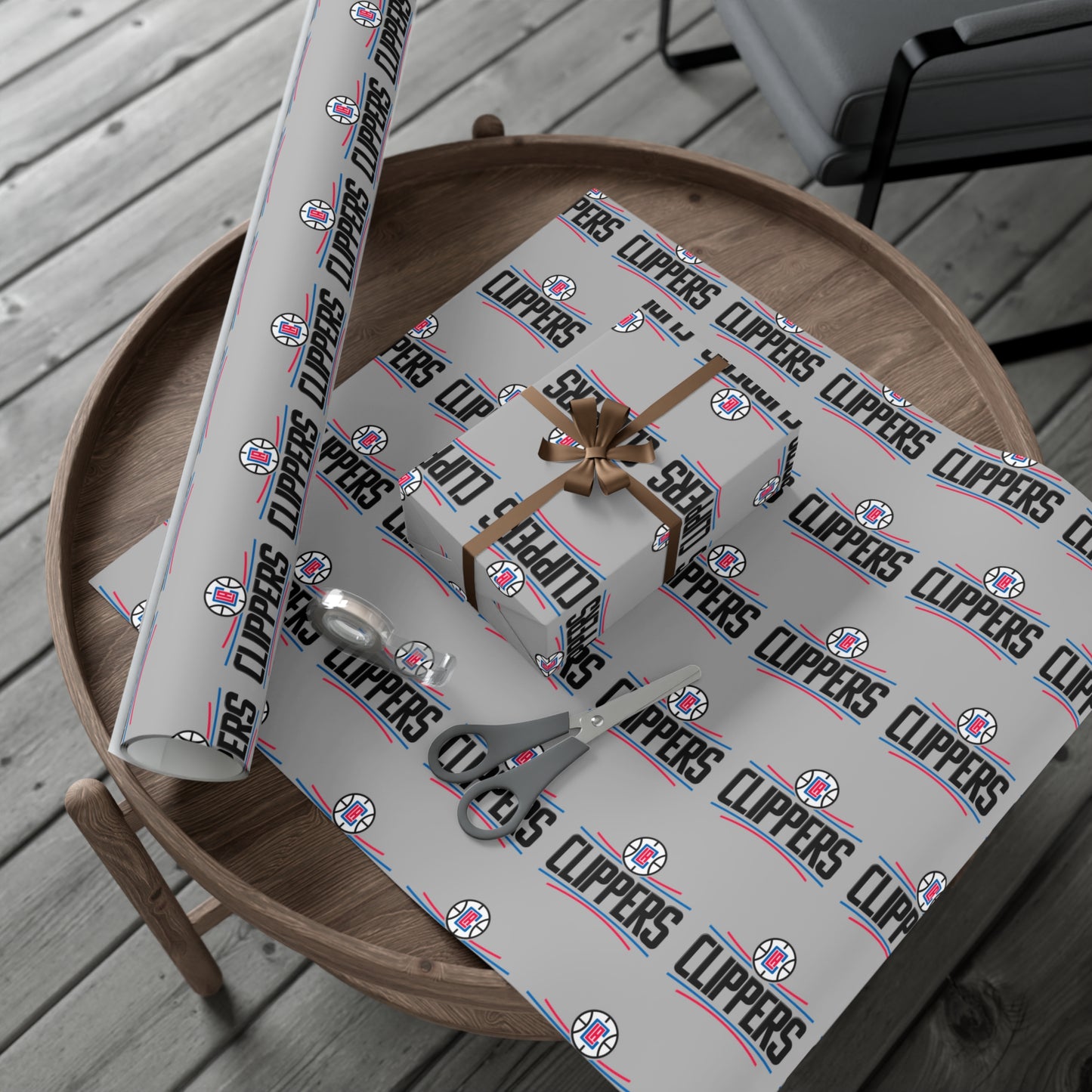 LA Clippers NBA Holiday Gift Wrapping Paper