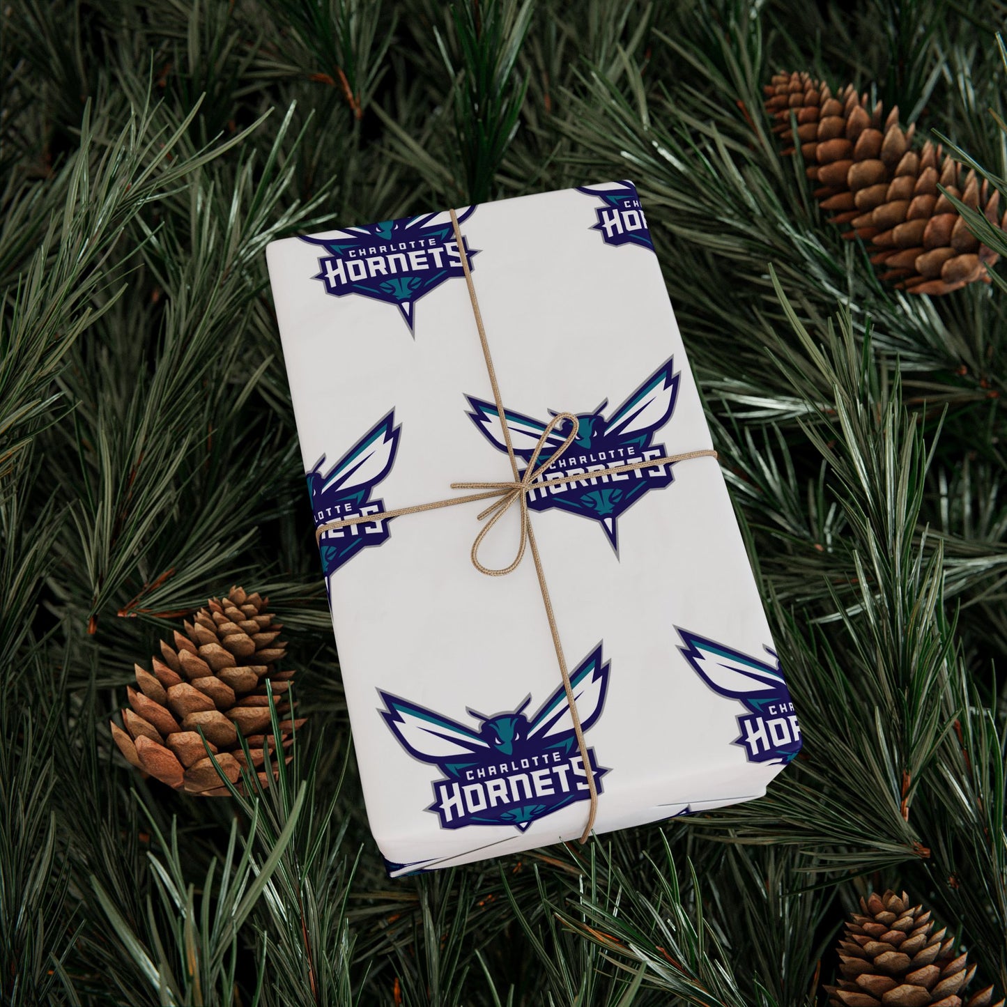 Charlotte Hornets NBA Holiday Gift Wrapping Paper