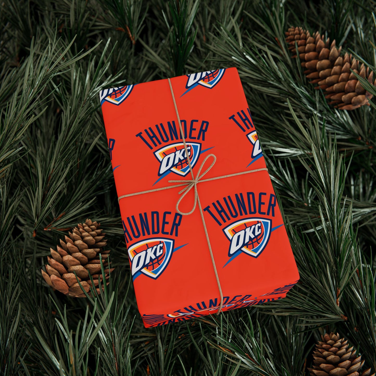 Oklahoma City Thunder NBA Holiday Gift Wrapping Paper