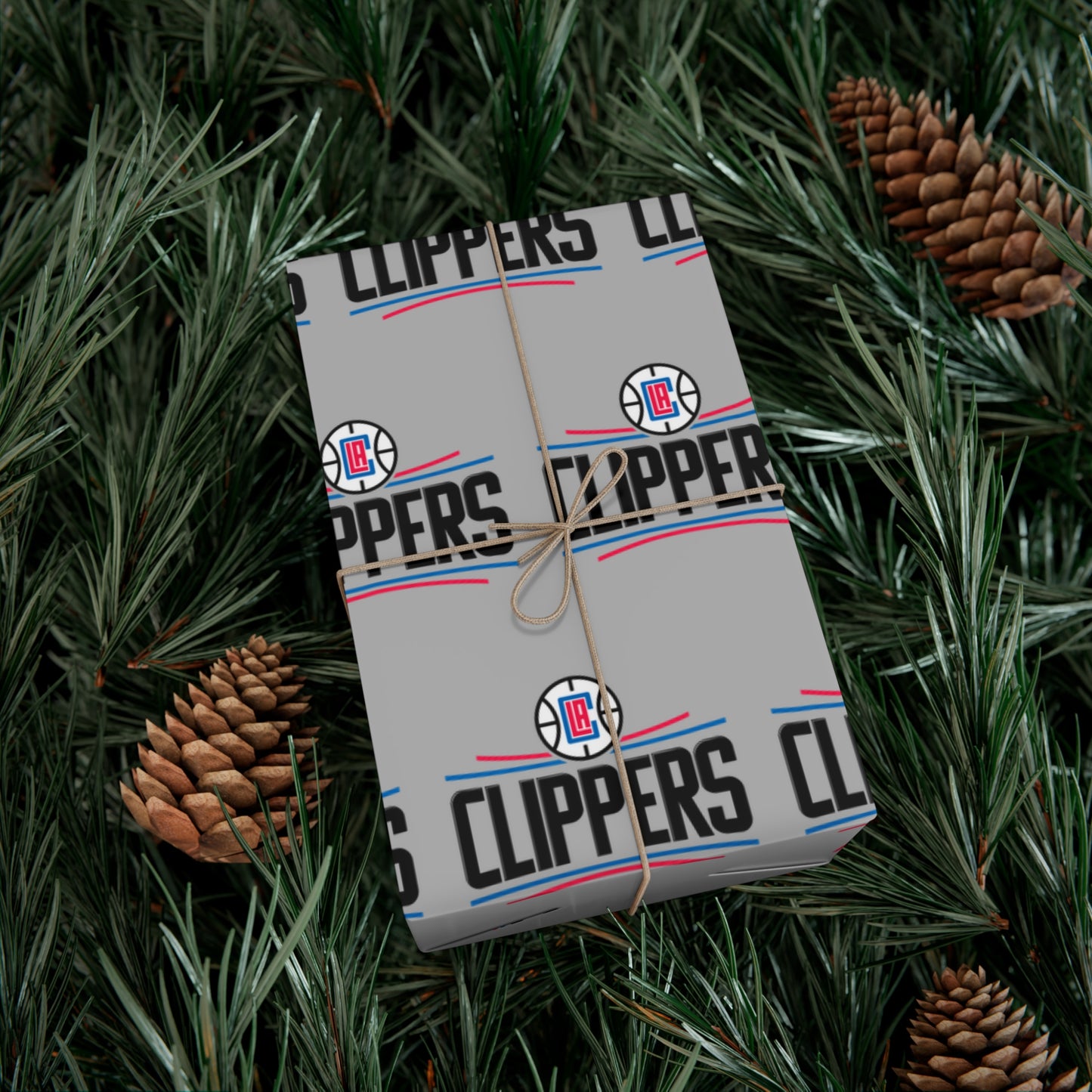 LA Clippers NBA Holiday Gift Wrapping Paper