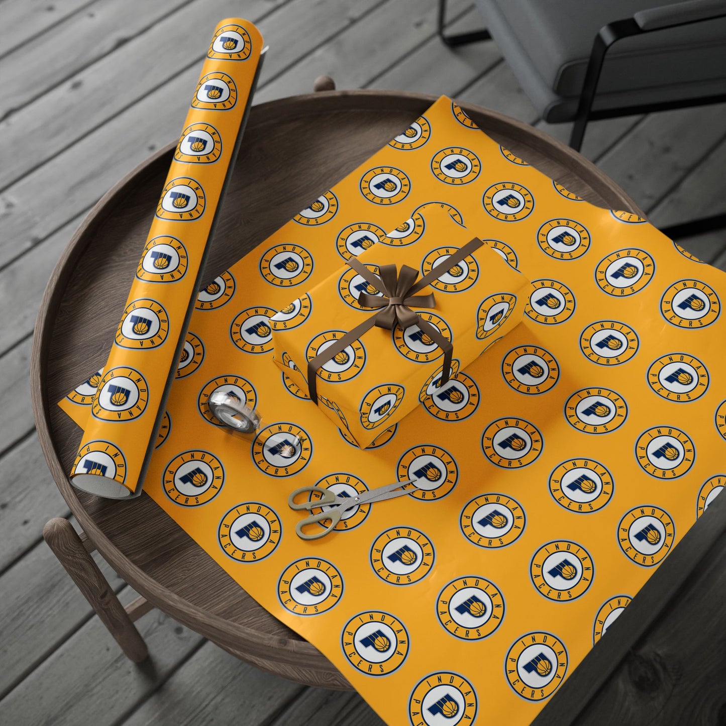 Indiana Pacers NBA Holiday Gift Wrapping Paper