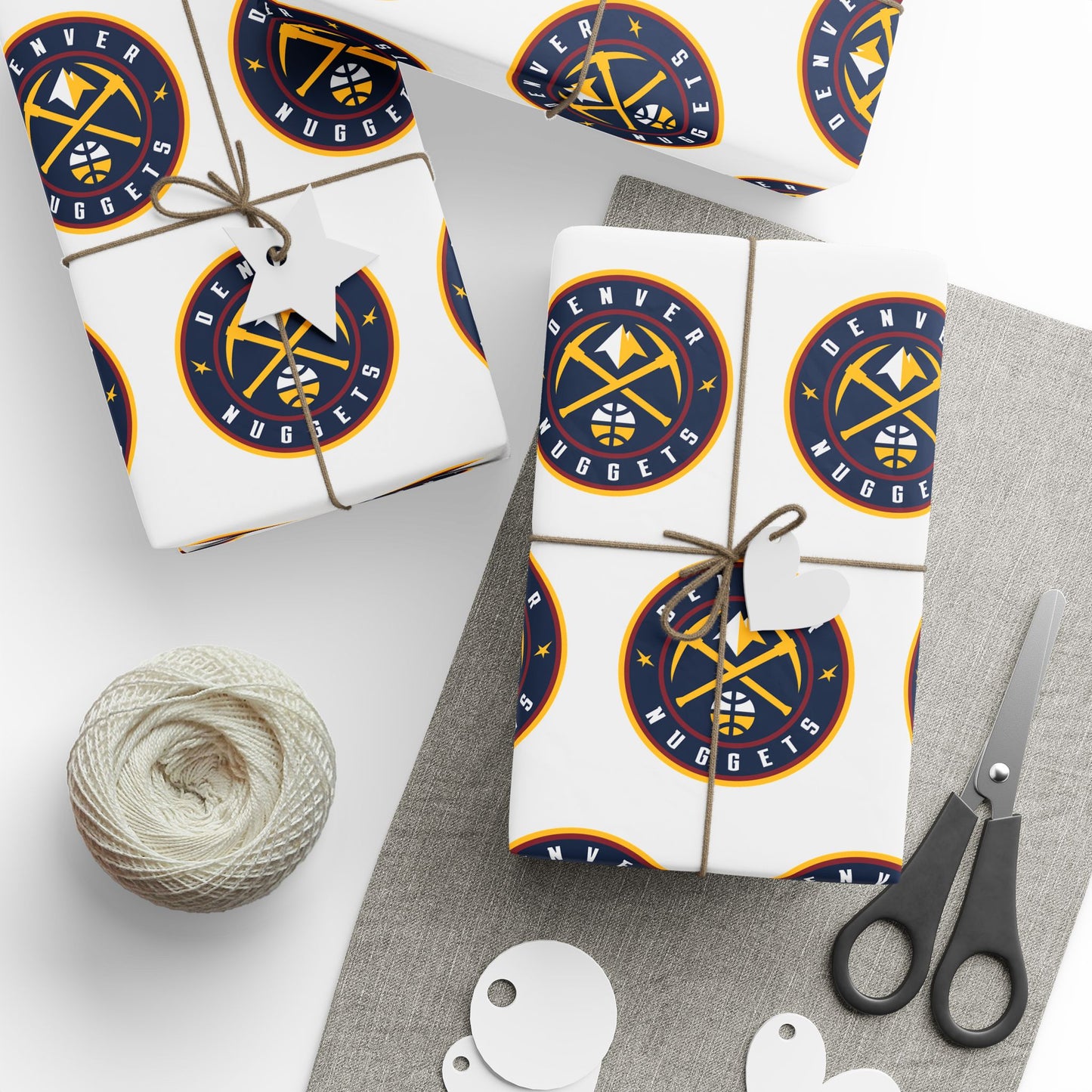 Denver Nuggets NBA Holiday Gift Wrapping Paper