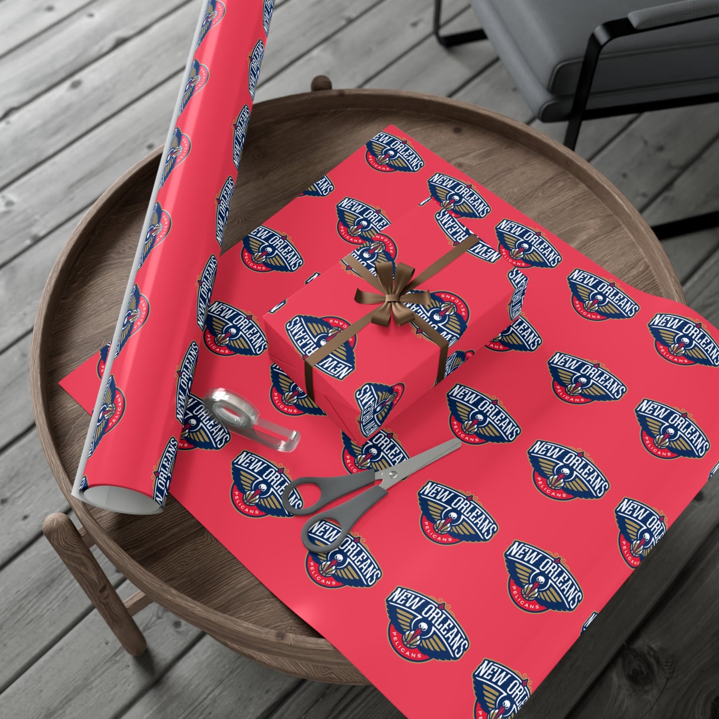 New Orleans Pelicans NBA Holiday Gift Wrapping Paper