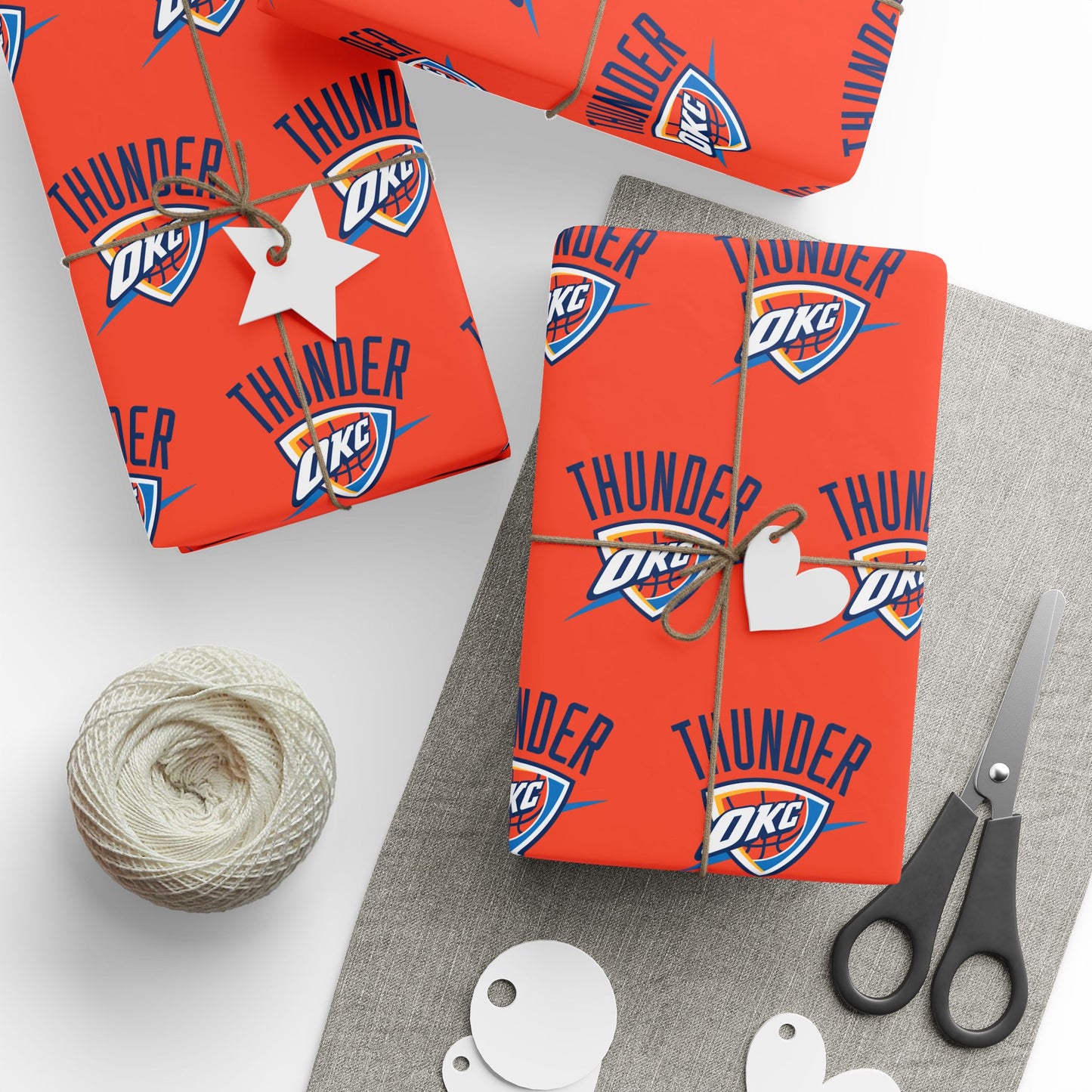 Oklahoma City Thunder NBA Holiday Gift Wrapping Paper