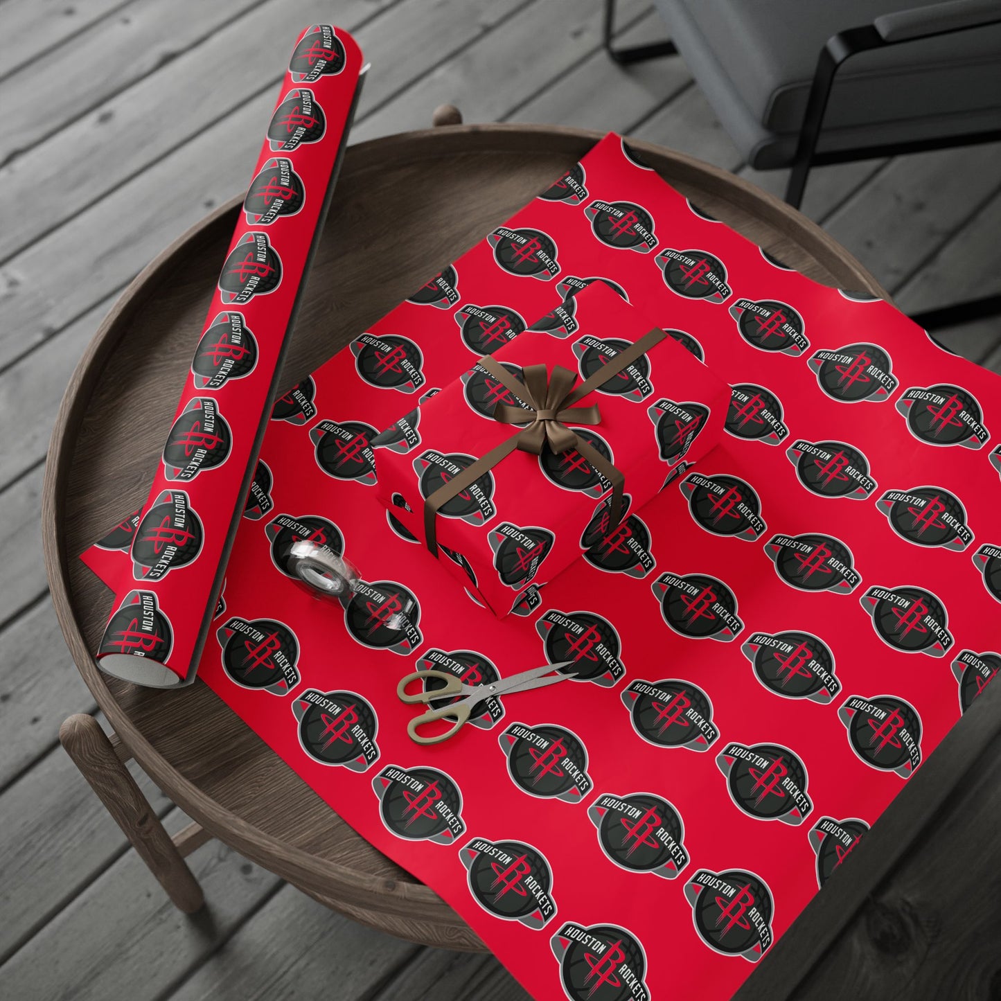 Houston Rockets NBA Holiday Gift Wrapping Paper