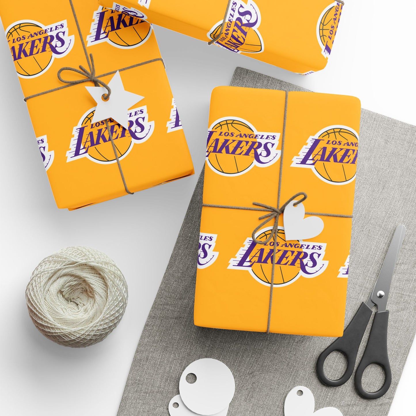 LA Lakers NBA Holiday Gift Wrapping Paper