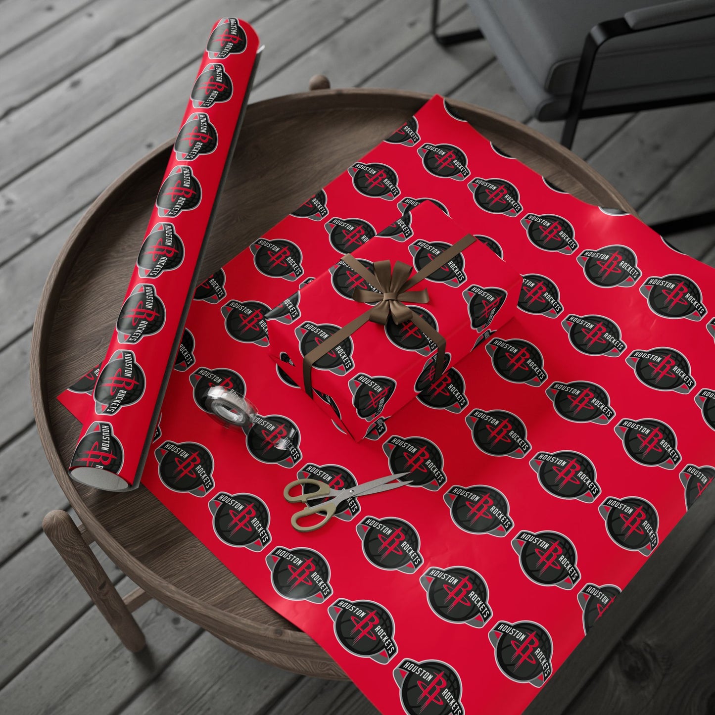 Houston Rockets NBA Holiday Gift Wrapping Paper