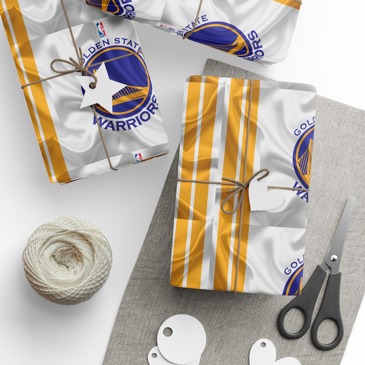 Golden State Warriors NBA Holiday Gift Wrapping Paper