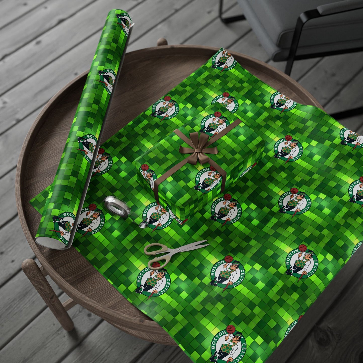 Boston Celtics NBA Holiday Gift Wrapping Paper