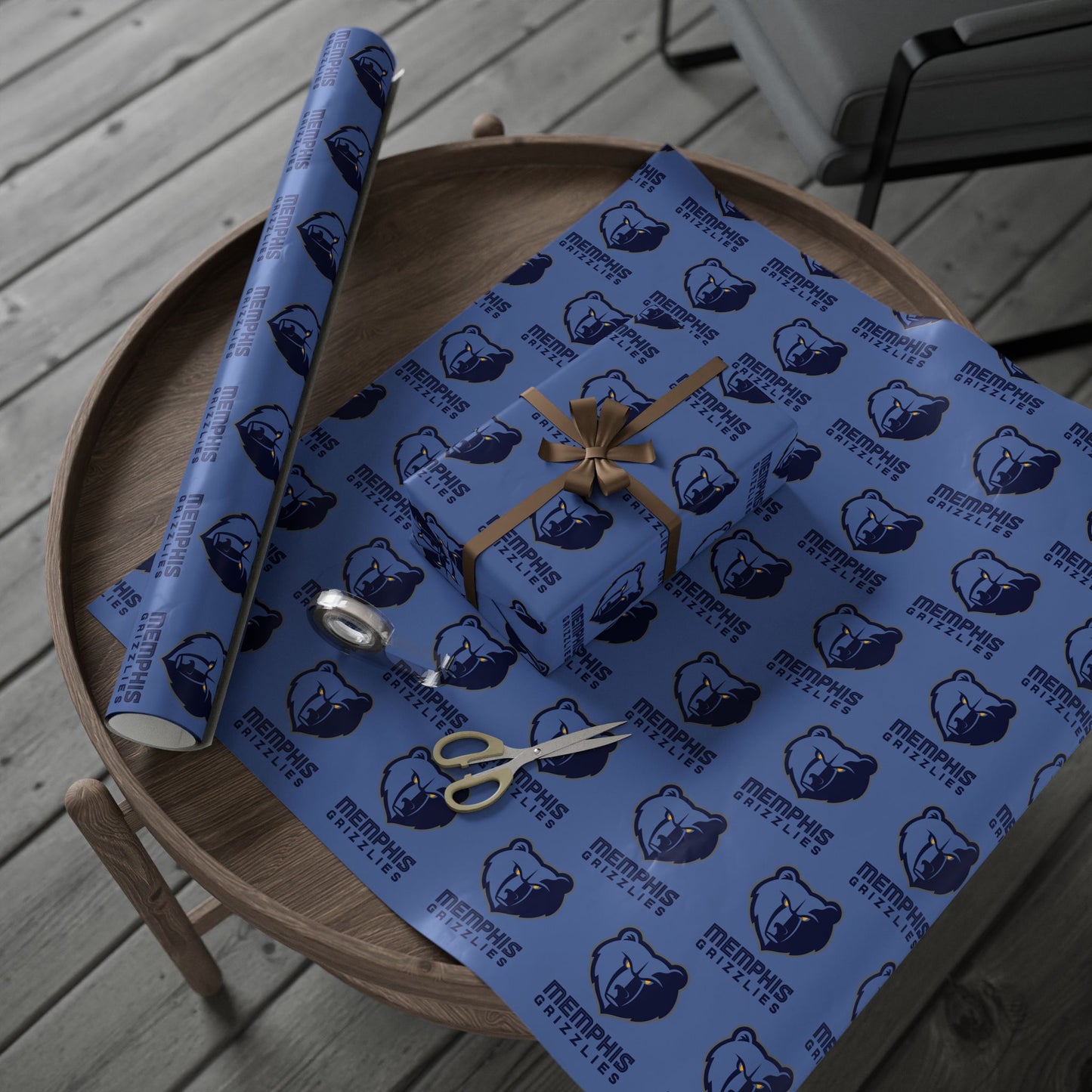 Memphis Grizzles NBA Holiday Gift Wrapping Paper