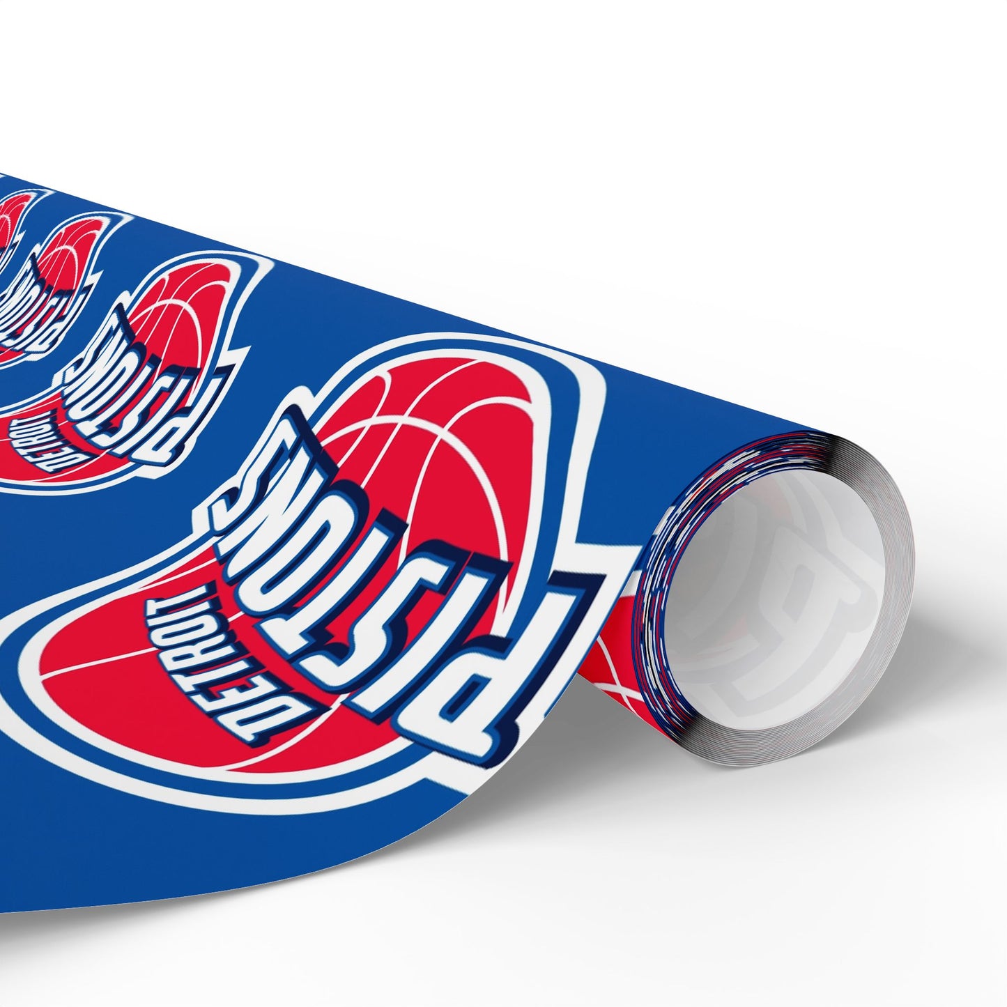 Detroit Pistons NBA Holiday Gift Wrapping Paper