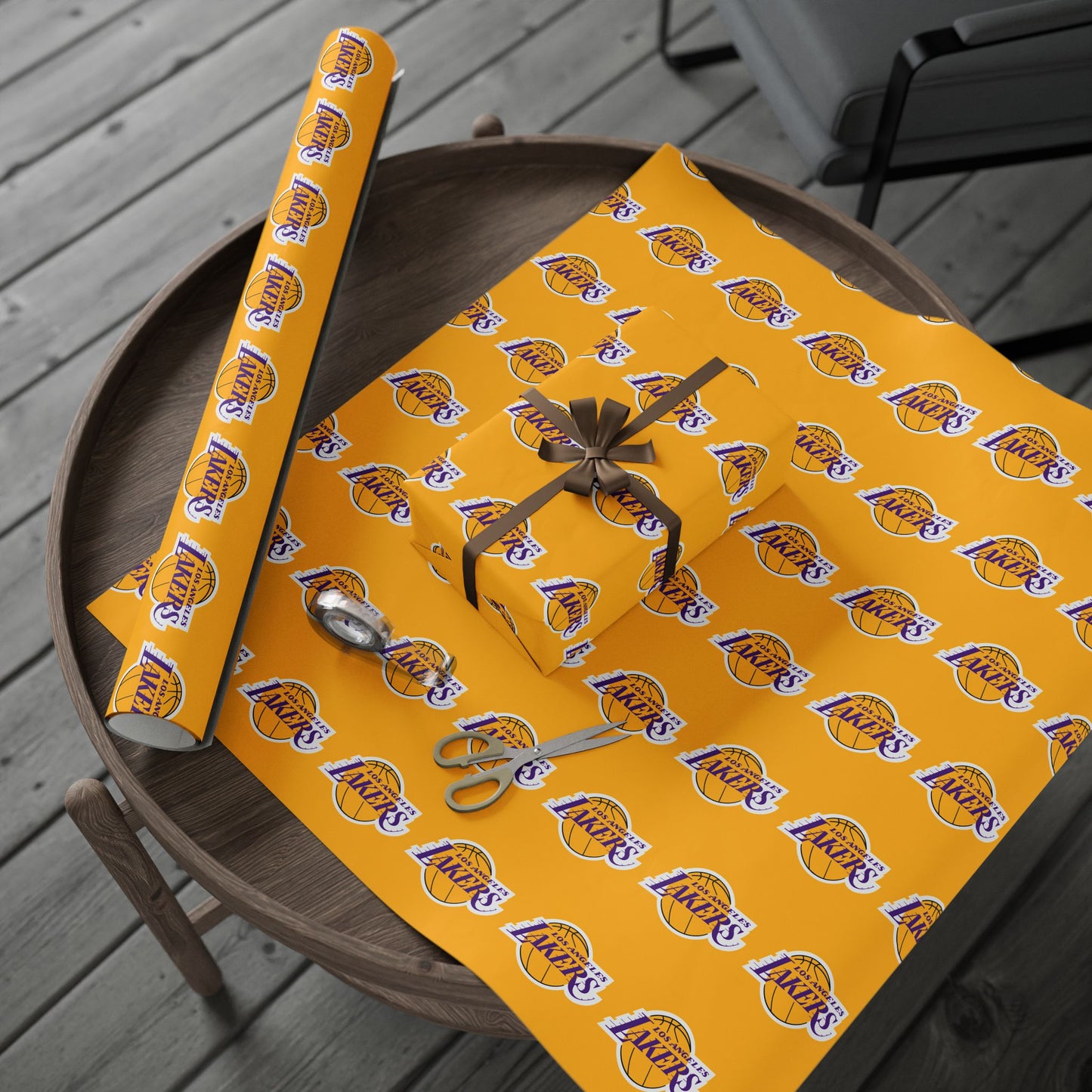 LA Lakers NBA Holiday Gift Wrapping Paper