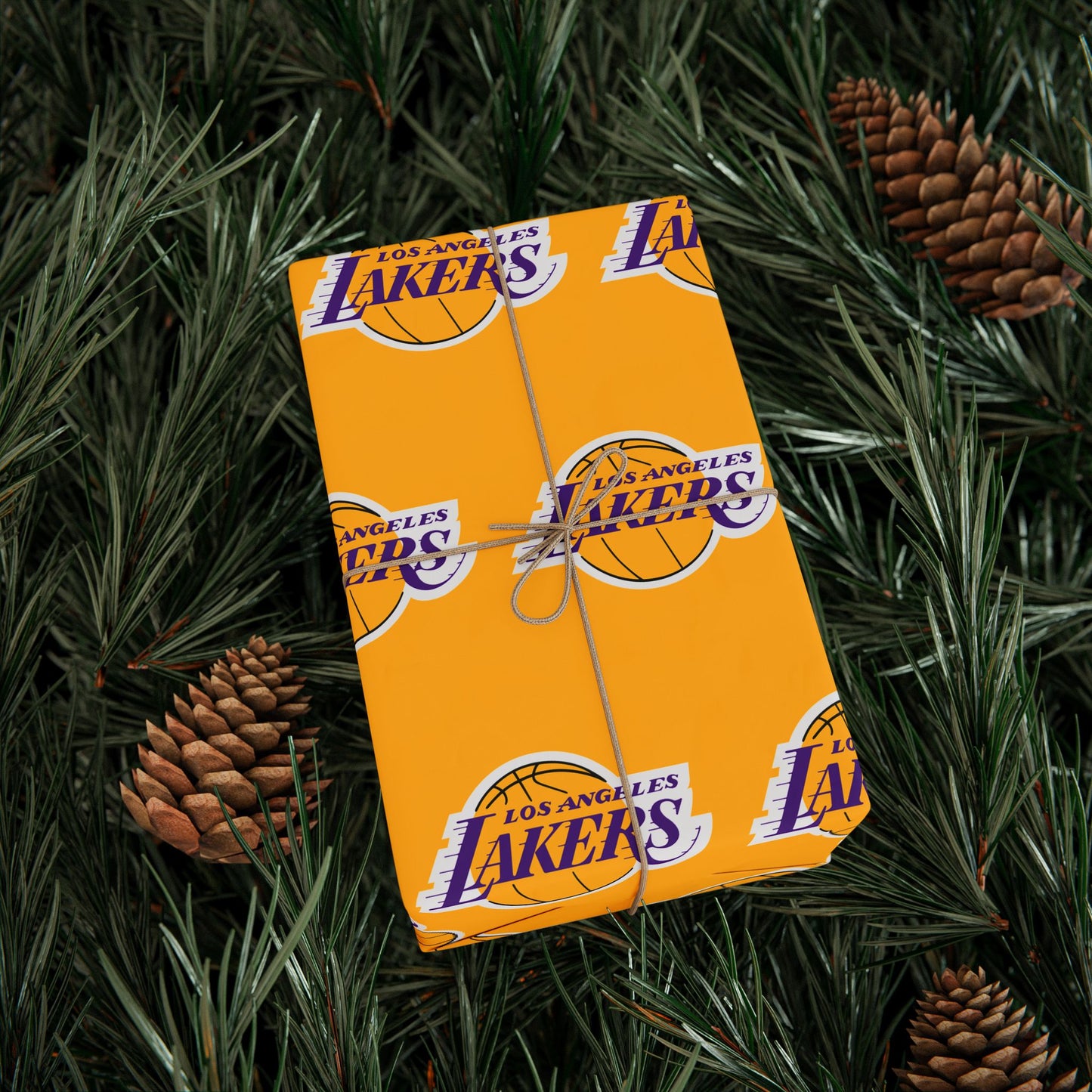 LA Lakers NBA Holiday Gift Wrapping Paper