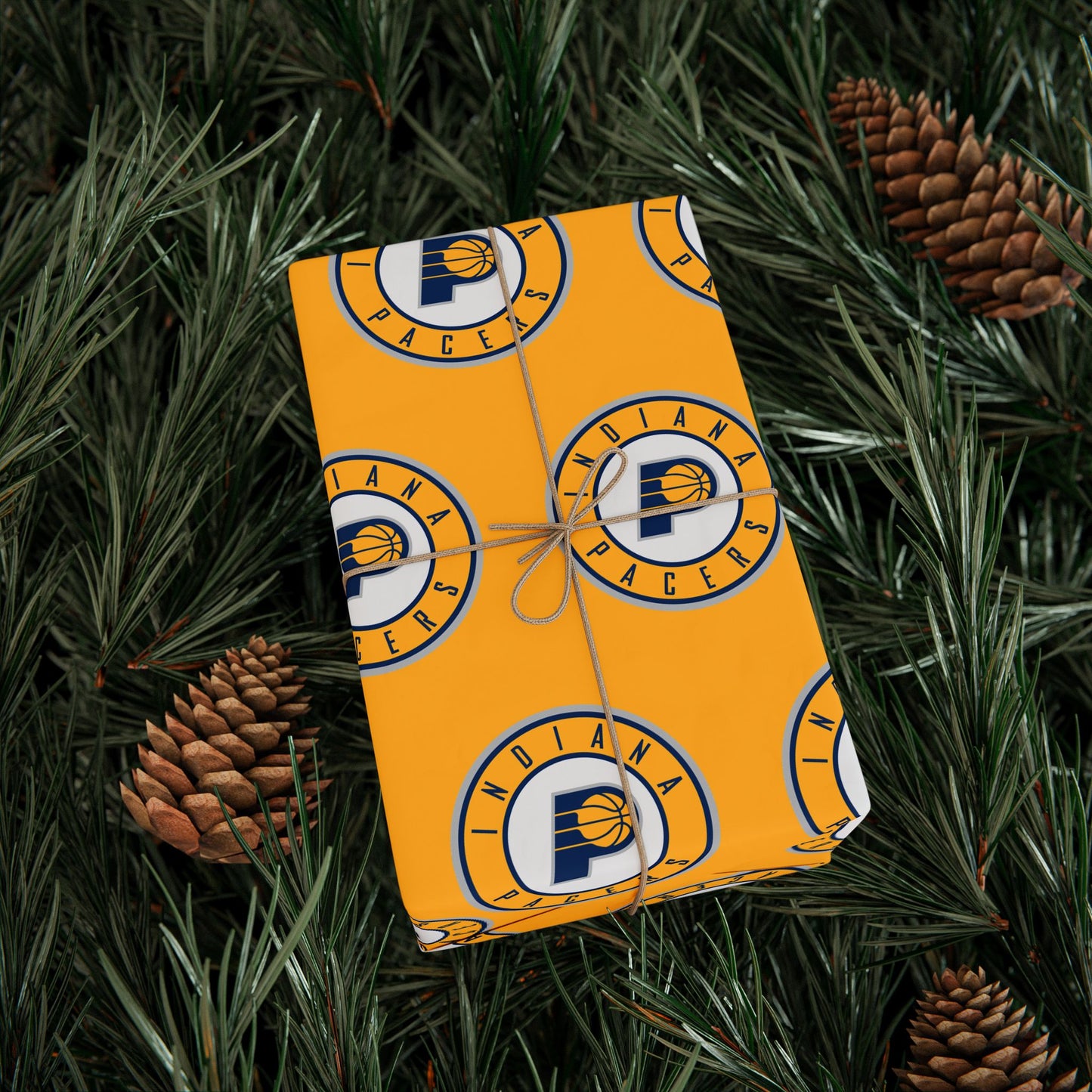 Indiana Pacers NBA Holiday Gift Wrapping Paper