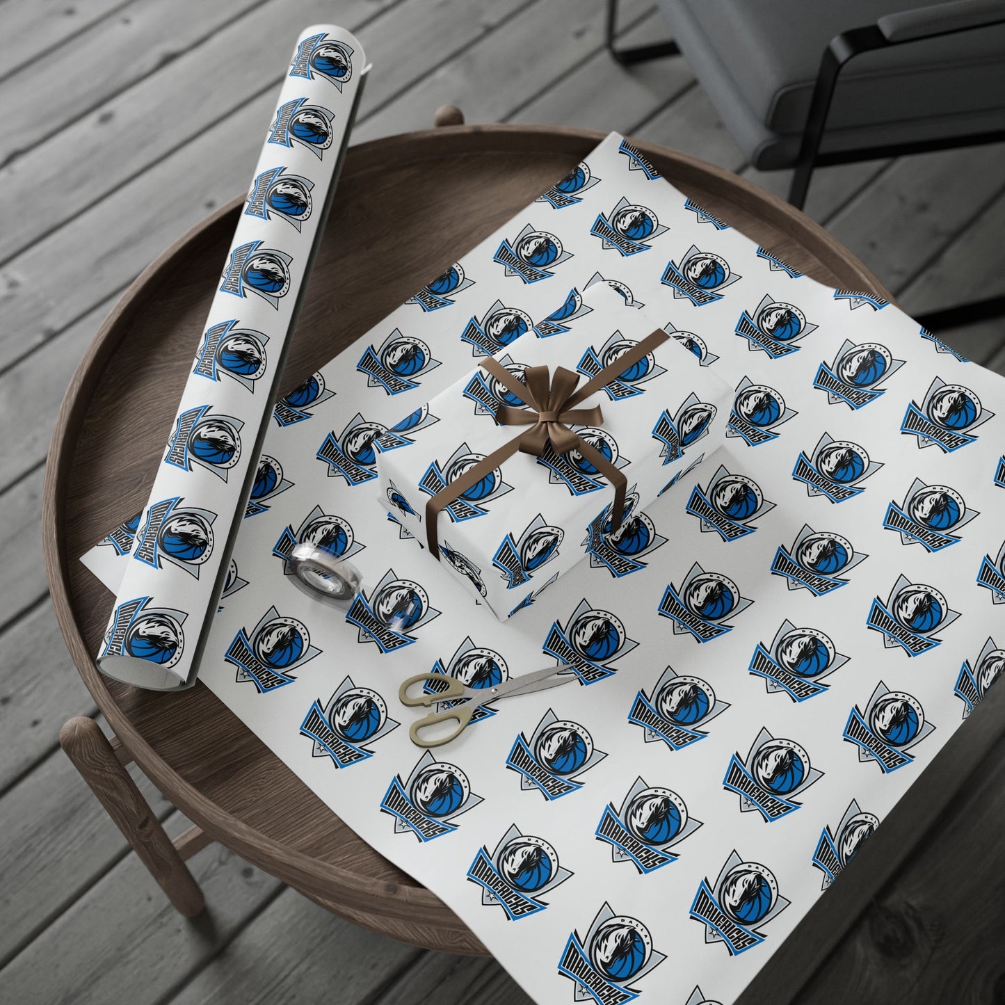 Dallas Mavericks NBA Holiday Gift Wrapping Paper