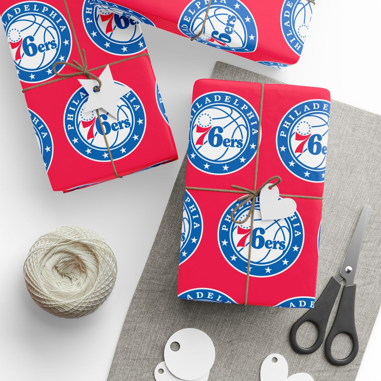 Philadelphia 76ers NBA Holiday Gift Wrapping Paper