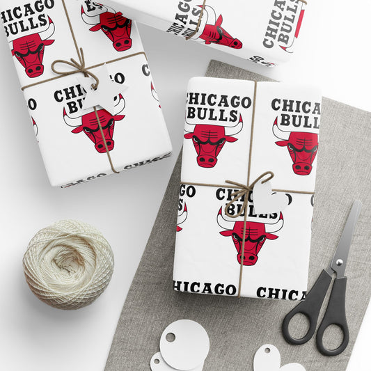 Chicago Bulls NBA Holiday Gift Wrapping Paper