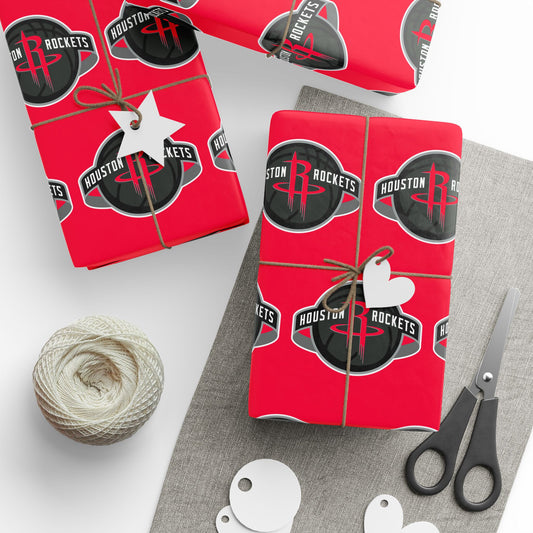 Houston Rockets NBA Holiday Gift Wrapping Paper