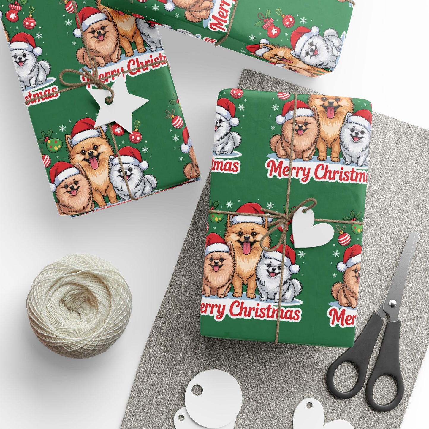 Pomeranian Merry Christmas Wrapping Paper