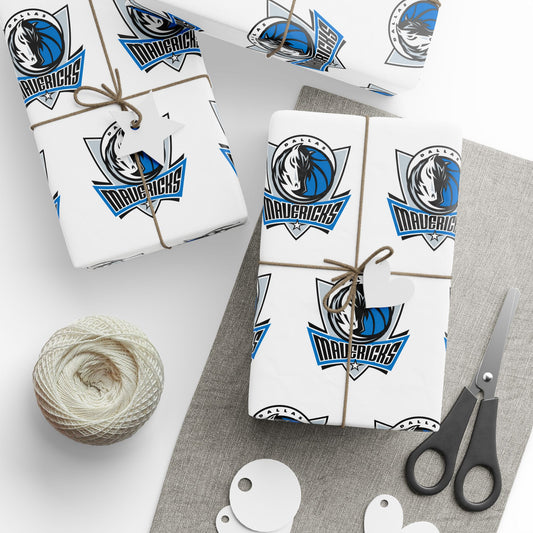 Dallas Mavericks NBA Holiday Gift Wrapping Paper