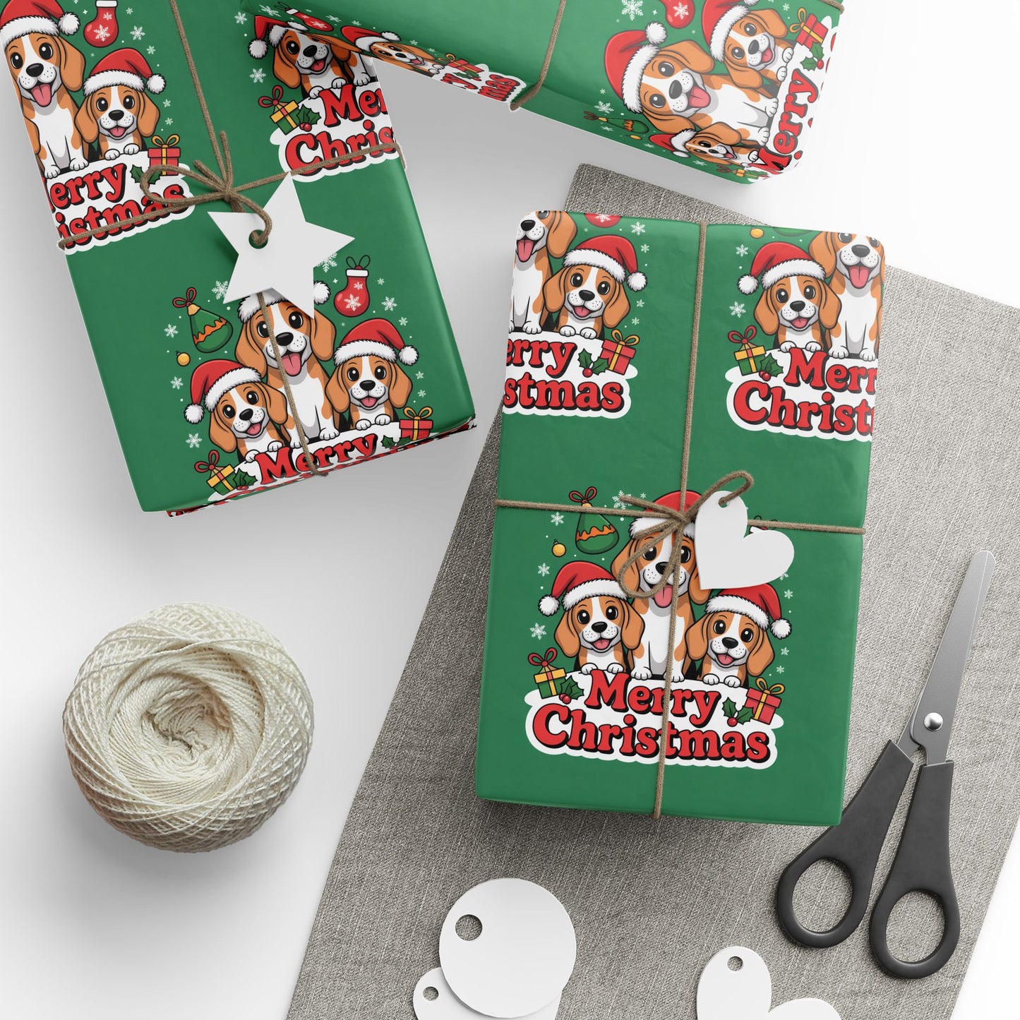 Beagles Merry Christmas Wrapping Paper