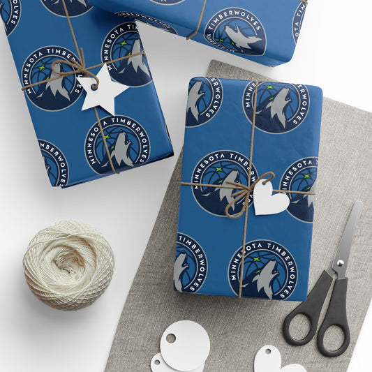 Minnesota Timberwolves NBA Holiday Gift Wrapping Paper