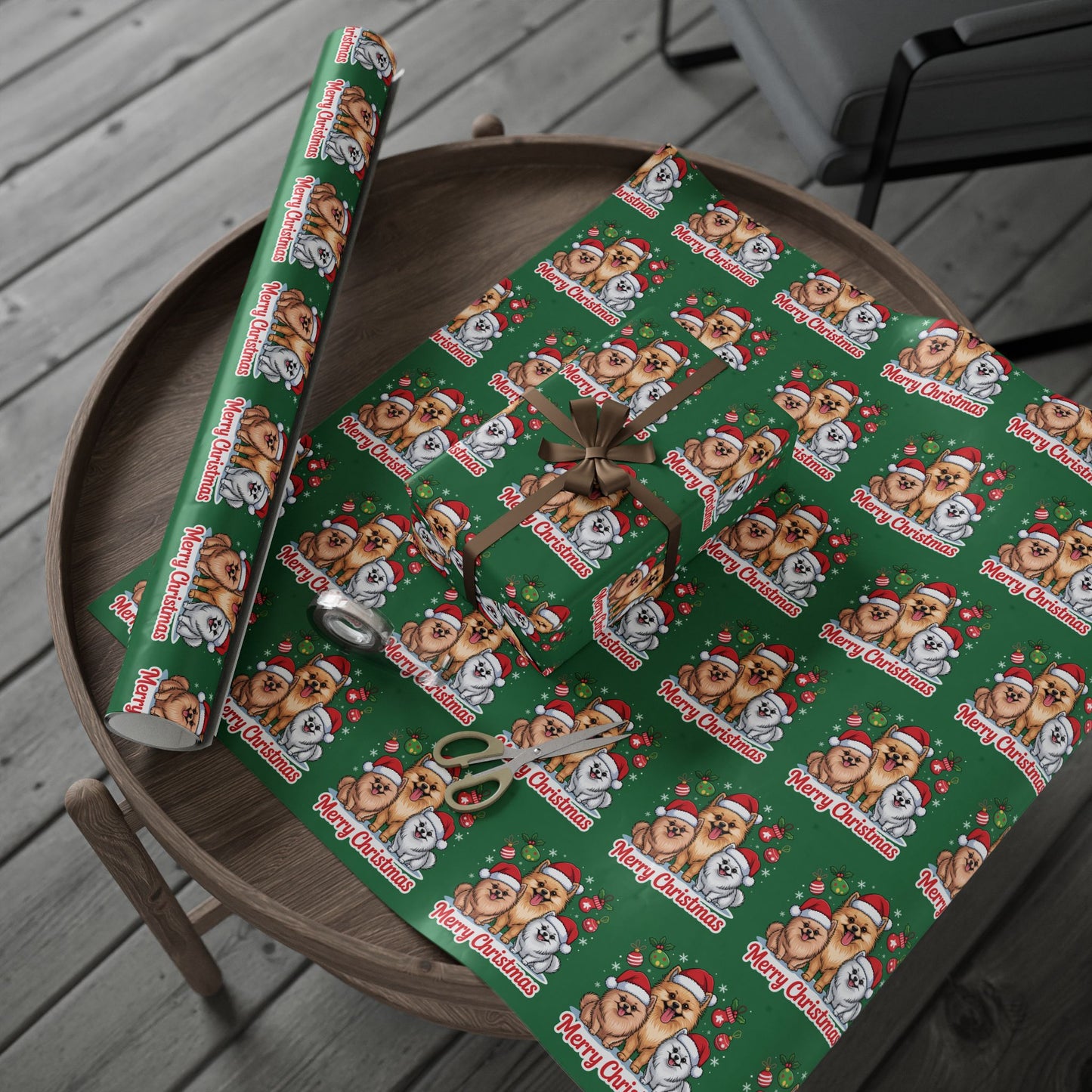 Pomeranian Merry Christmas Wrapping Paper