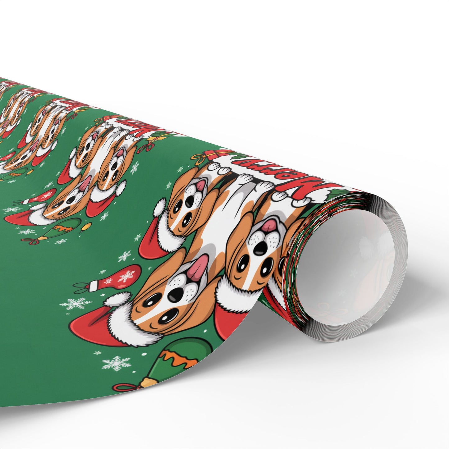 Beagles Merry Christmas Wrapping Paper