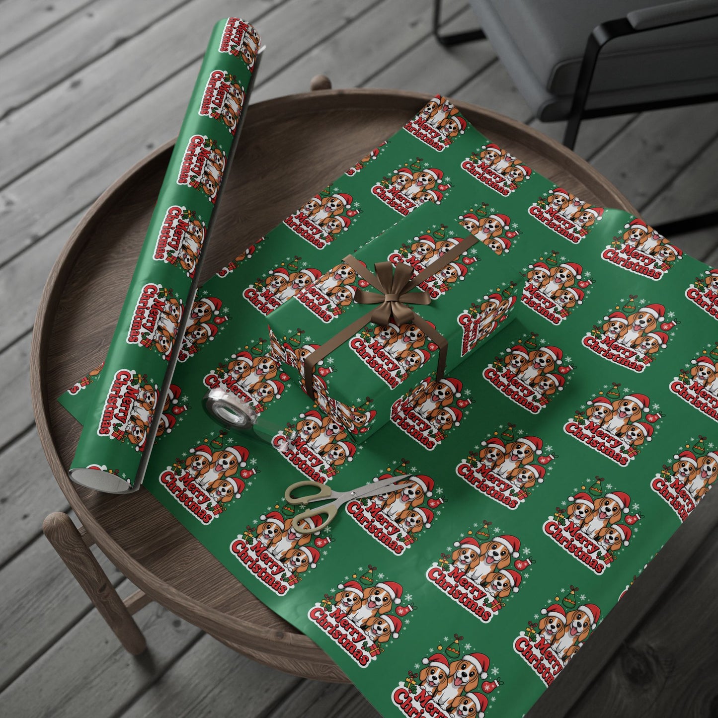 Beagles Merry Christmas Wrapping Paper