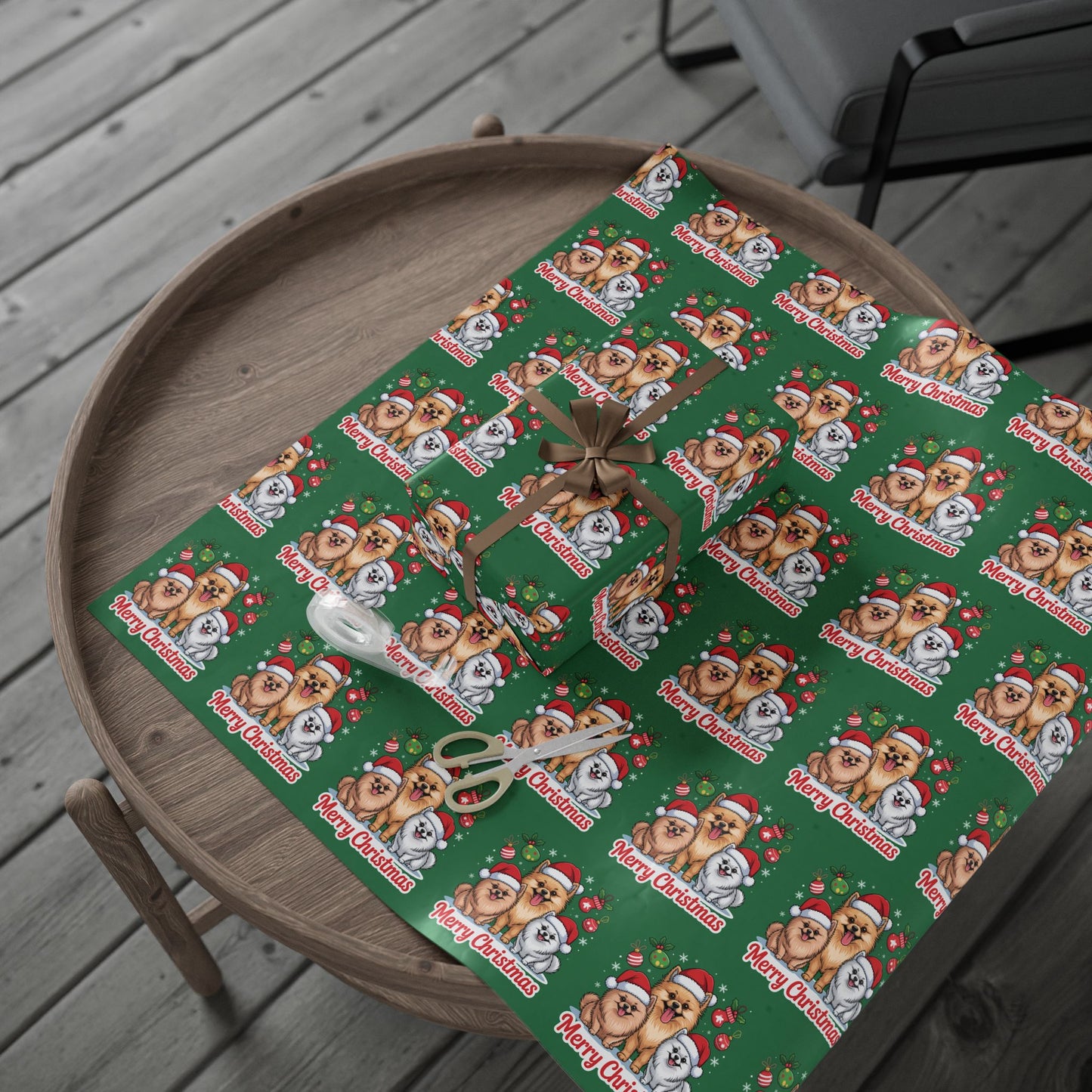 Pomeranian Merry Christmas Wrapping Paper
