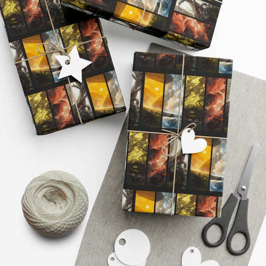 Magic: The Gathering Colors Holiday Gift Wrap Holiday Paper