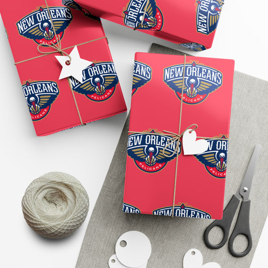 New Orleans Pelicans NBA Holiday Gift Wrapping Paper