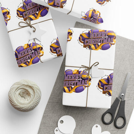Minnesota Football Merry Christmas Sports Wrapping Paper