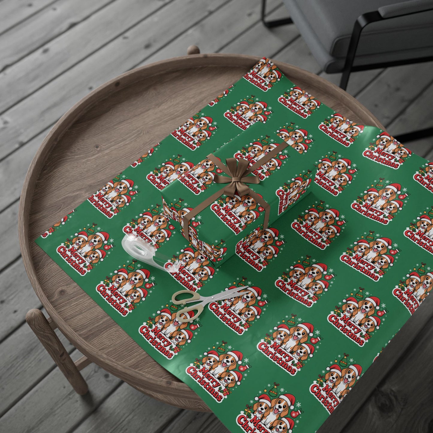 Beagles Merry Christmas Wrapping Paper