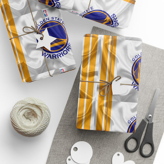 Golden State Warriors NBA Holiday Gift Wrapping Paper